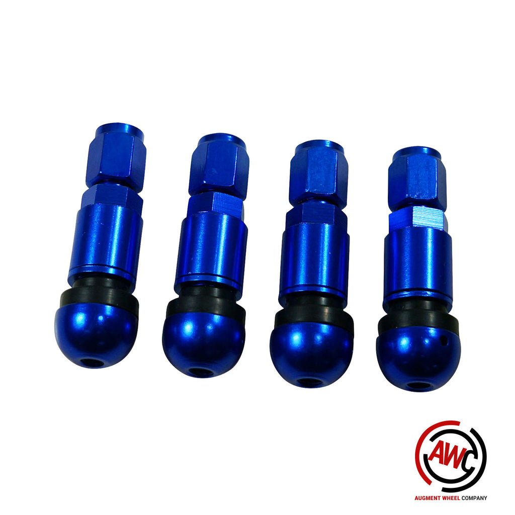 Set Of 4 Blue Volk Racing Rays Valve Stem Caps – Forged Aluminum, JDM Style 13 thumbnail image