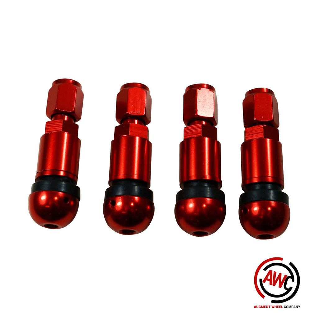 Circuit Performance VC4 Series Red Aluminum Valve Stem Caps (Set Of 4
