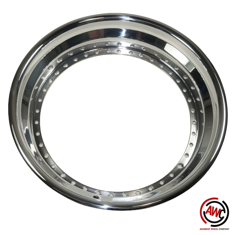 18" Step Outer Lip - American Standard 40 Hole - Polished - Rolled Flange