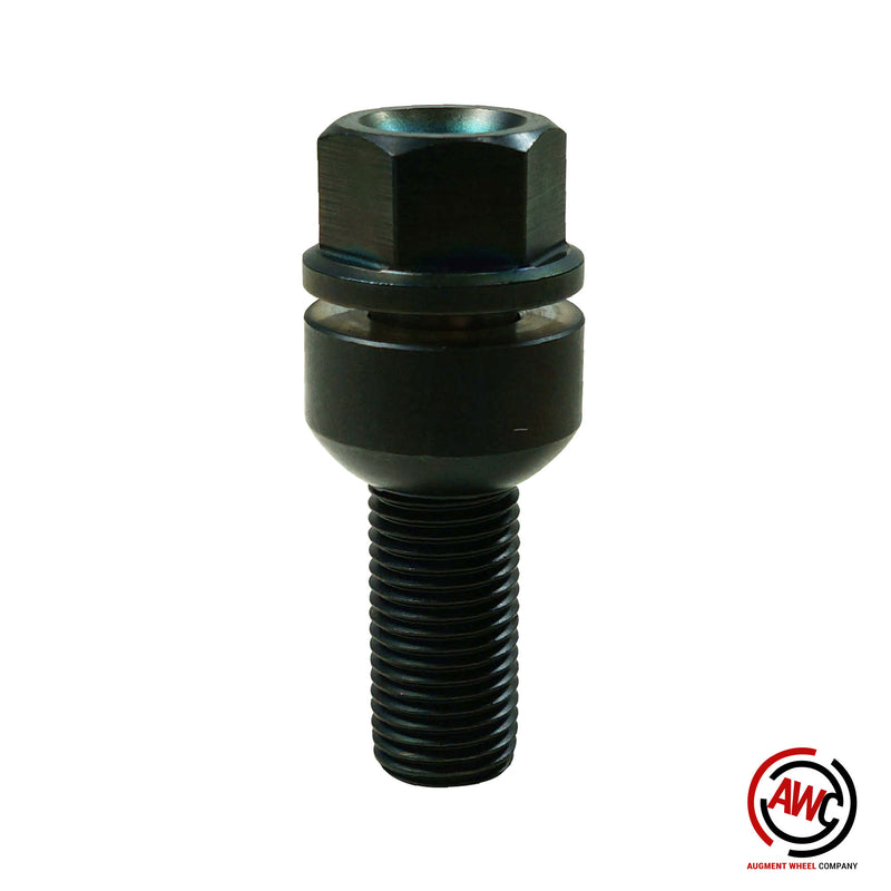 Titanium Porsche Lug Bolt - OE Length - Black