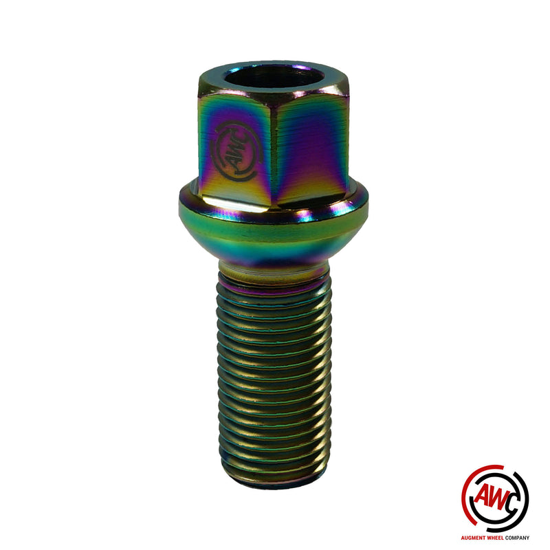 Titanium Audi Lug Bolt - OE Length - Rainbow