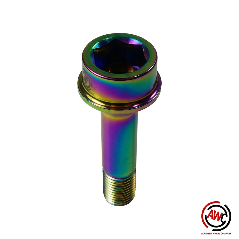 Titanium Ferrari Lug Bolt - OE Length - Rainbow