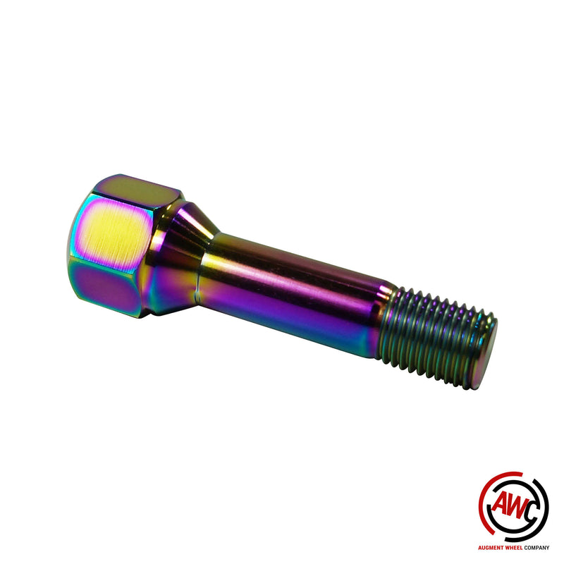 Titanium Maserati Lug Bolt - OE Length - Rainbow