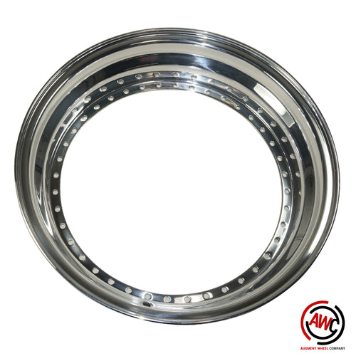 18" Step Outer Lip - American Standard 40 Hole - Polished - Straight Flange